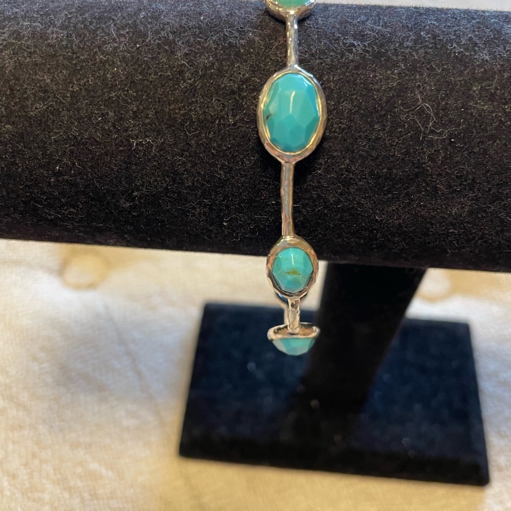 NEW Ippolita Rock & Candy Sterling Silver Bangle with Turquoise - Picture 2 of 4
